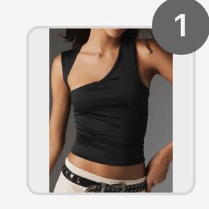 Asymmetric Neck Cut Out Tank Top